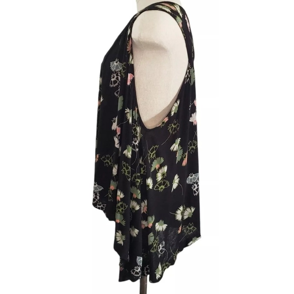 Free People Swing Tank XS Love Potion Black Floral Oversize Soft Girl Cottag i02 - Picture 6 of 9